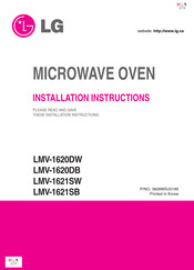 LG LMV-1620DW Installation Instructions Manual