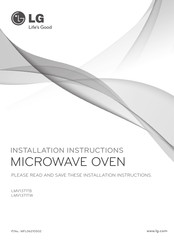 LG LMV1371TW Installation Instructions Manual