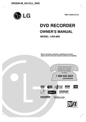 LG LRA-860 Owner's Manual