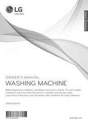 LG WM3650HVA Owner's Manual
