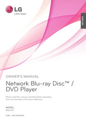 LG BD620C Owner's Manual
