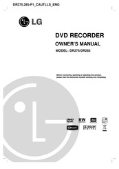 LG DR265 Owner's Manual