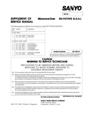 Sanyo EM-P472WS Service Manual