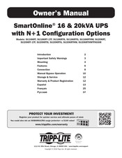 Tripp Lite SmartOnline SU20KRT8 Owner's Manual