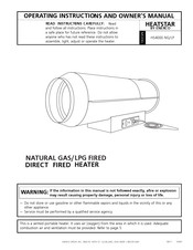 Enerco HEATSTAR HS4000 NG/LP Operating Instructions And Owner's Manual