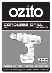 Ozito OZCD12V1A Operating Instructions Manual
