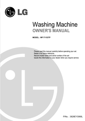 LG WF-T1153TP Owner's Manual