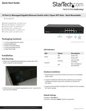 StarTech.com IES101002SFP Quick Start Manual