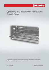 Miele H6800BMWH Operating And Installation Instructions