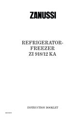 Zanussi ZI 918/12 KA Instruction Booklet