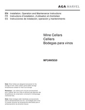 AGA marvel MP24WSG0LS Installation, Operation And Maintenance Instructions