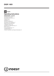 Indesit DISR 14B1 Operating Instructions Manual