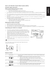Acer VG240YU Quick Start Manual