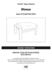 rst brands Portofino Repose OP-PECLBOTTO2B-PORVII Assembly Instructions Manual