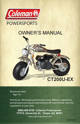 Coleman Powersports CT200U-EXCAN 2020 Owner's Manual