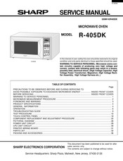 Sharp R-405DK Service Manual