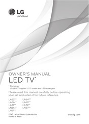 LG 55LA6910.AAU Owner's Manual