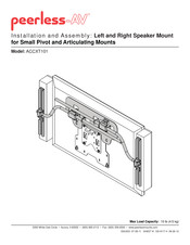 peerless-AV ACCXT101 Installation And Assembly Manual