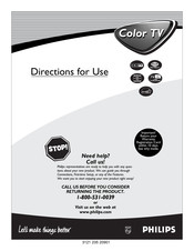 Philips 32PT842H99 Directions For Use Manual