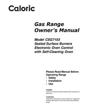 Caloric CSG7103 Owner's Manual