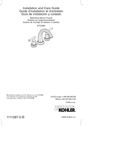 Kohler Kelston KT13494-4-CP Installation And Care Manual