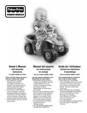 Fisher-Price Power Wheels Y5267 Owner's Manual With Assembly Instructions