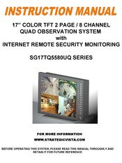 Strategic Vista SG17TQ5580UQ Series Instruction Manual