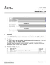 Texas Instruments TPA2013D1 User Manual