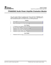 Texas Instruments TPA6020A2 User Manual