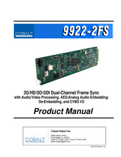 Cobalt Digital Inc 9922-2FS Product Manual