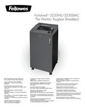 Fellowes Fortishred 3250HS Manual