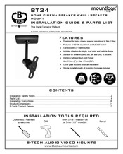 B-Tech Mountlogic BT-34/S Installation Manual & Parts List