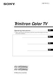 Sony KV-XF25M8J Operating Instructions Manual