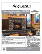Regency Fireplace Products Bellavista B41XT-NG Owners & Installation Manual