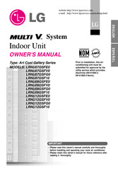 LG multi V LRNU09GSFE0 Owner's Manual