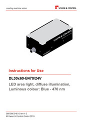 Vision & Control DL30x60-B470/24V Instructions For Use Manual