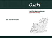 Osaki TP-8500 Operation Instructions Manual