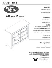 Dorel Asia Baby Relax DA7923-1W Instruction Booklet