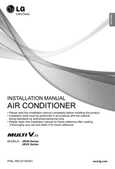LG multi V JRUN Series Installation Manual