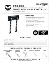 B-Tech Mountlogic BT8200-PRO Installation Manual