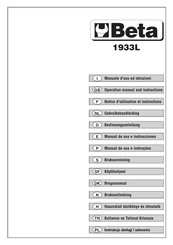 Beta 1933L Operation Manual And Instructions