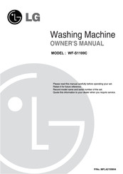 LG WF-S1100C Owner's Manual
