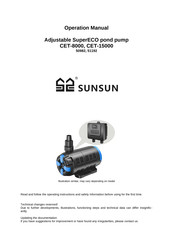 SunSun SuperECO CET-15000 Operation Manual