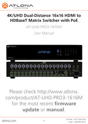 Atlona AT-UHD-PRO3-1616M User Manual