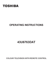 Toshiba 43U6763DAT Operating Instructions Manual