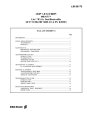 Ericsson ORION LBI-39175 Service Section