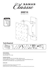 Sanus Classic MMF10 Quick Start Manual