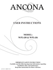 Ancona WPL430 User Instructions