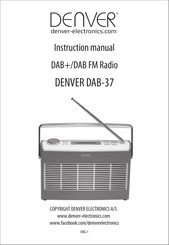 Denver DAB-37BlUE Instruction Manual