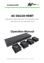 AVProEdge AC-DA210-HDBT Operation Manual